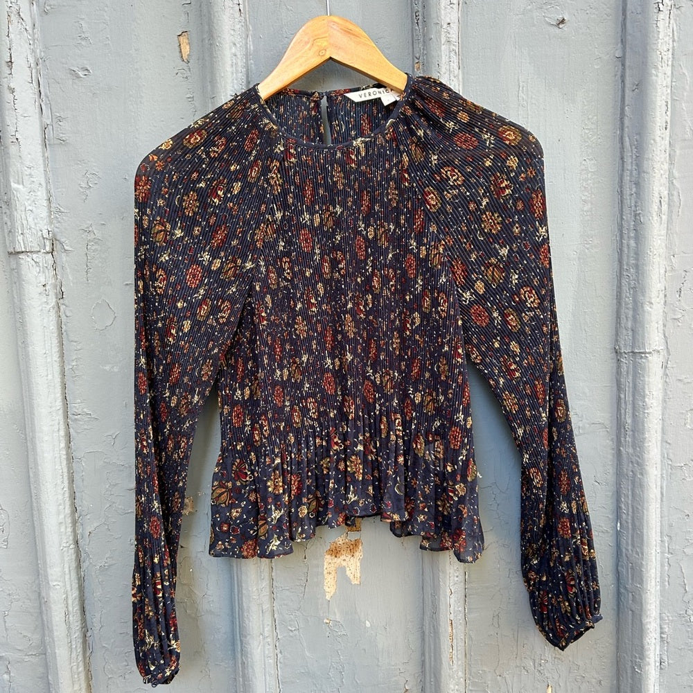 Veronica Beard Lewin Floral Blouse, size 0