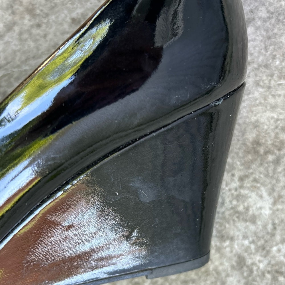 J. Crew Sylvia Patent Leather Wedges size 8.5