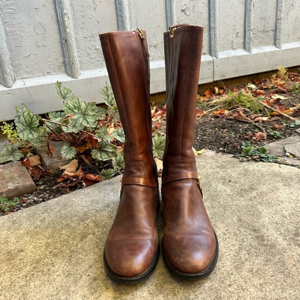 Ecco Leather Hobart Harness Style Riding Boots, size 39