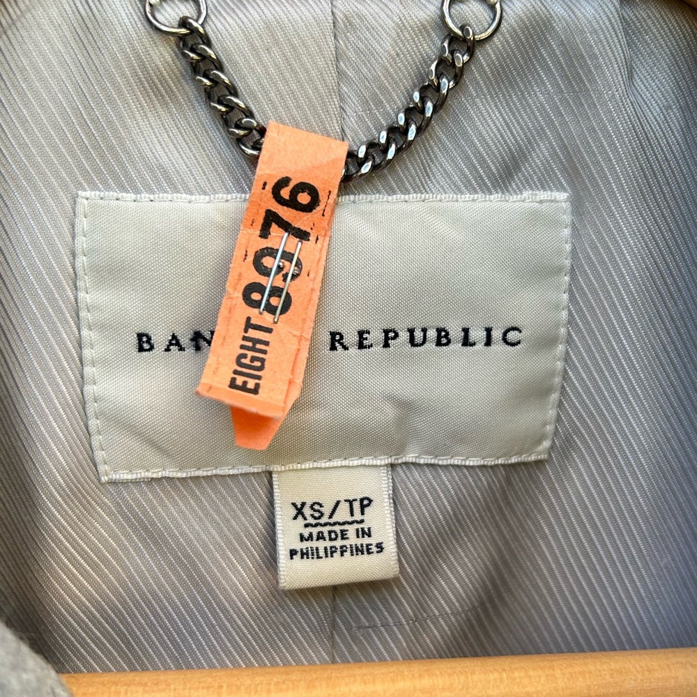 Banana Republic Grey Belted Wool blend jacket, size XS