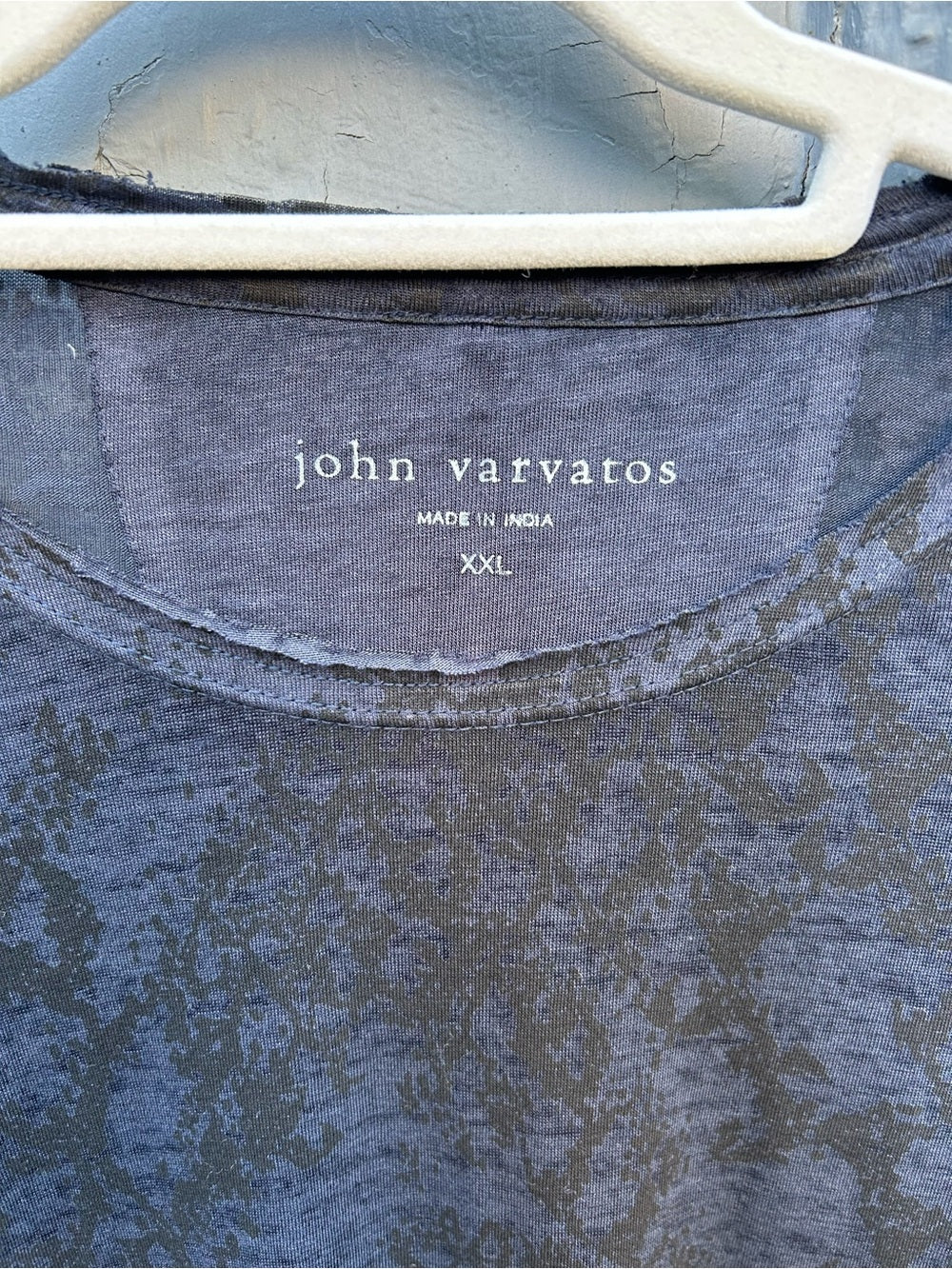 JOHN VARVATOS THE SHORT SLEEVE BURNOUT TEE, size XXL