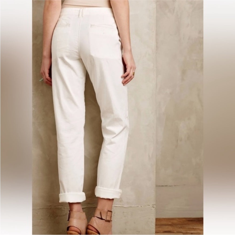 Pilcro Hyphen Creamy White Chino Pants, size 27