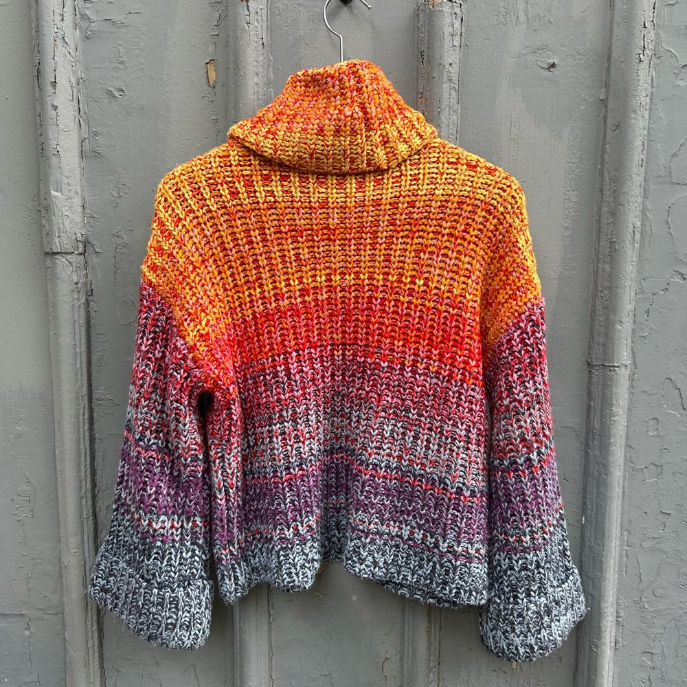 525 America Rainbow knit turtleneck, size xs