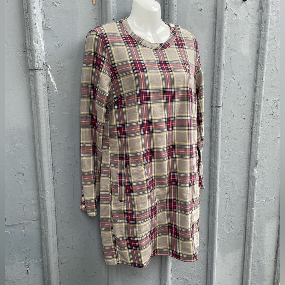 Fred Perry Plaid Shift Dress, size 6
