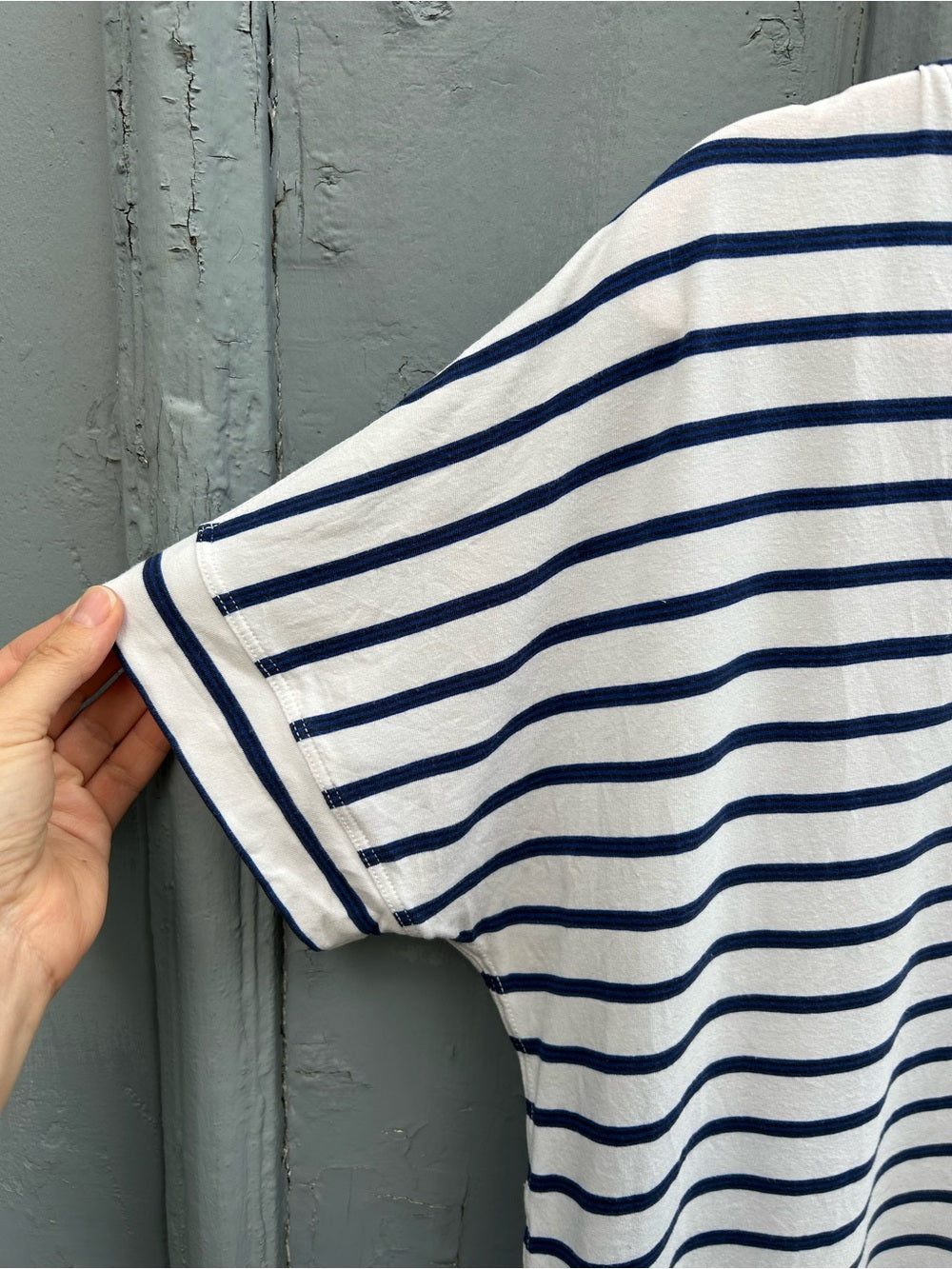 Kit & Ace Back to Front Striped Tee , size L