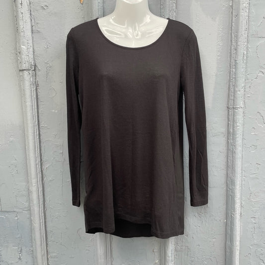 Ann Taylor Knit & Crepe Black Blouse, BNWT, size Small P