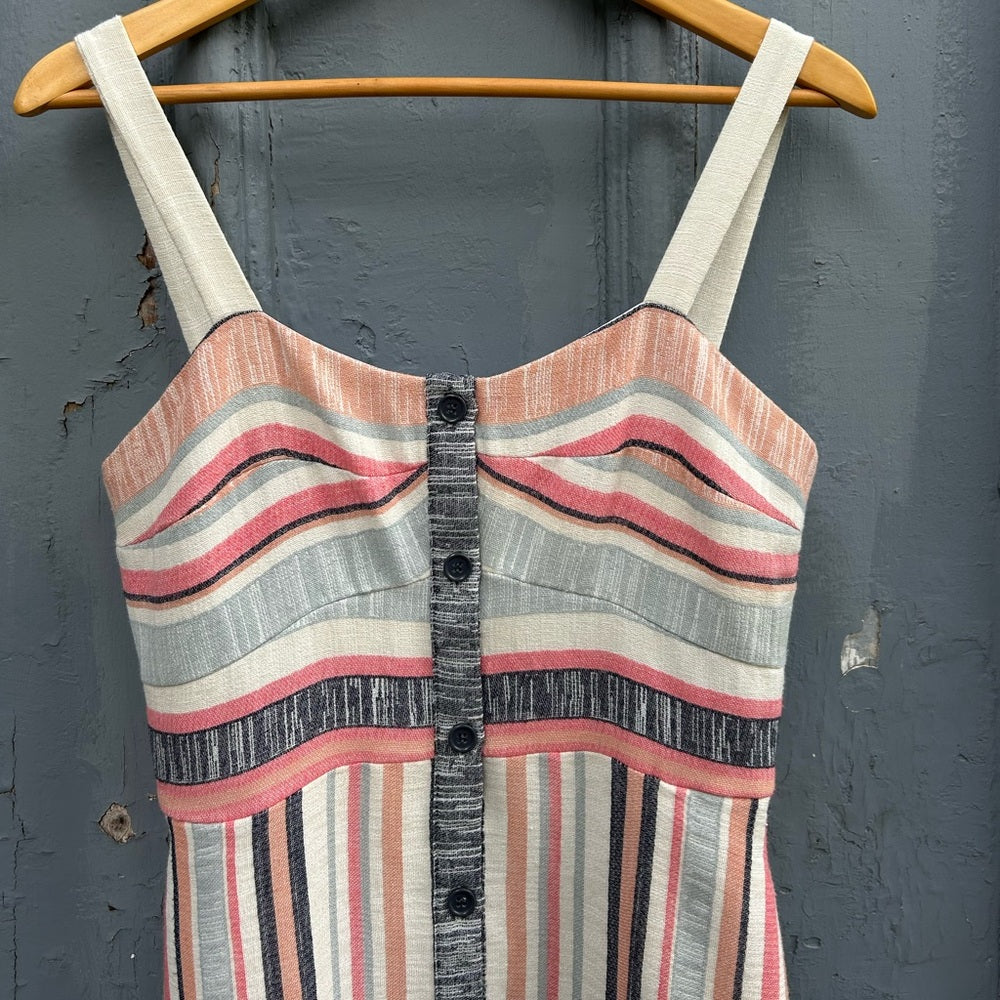 Anthropologie Hutch Striped Cotton blend dress, size 8