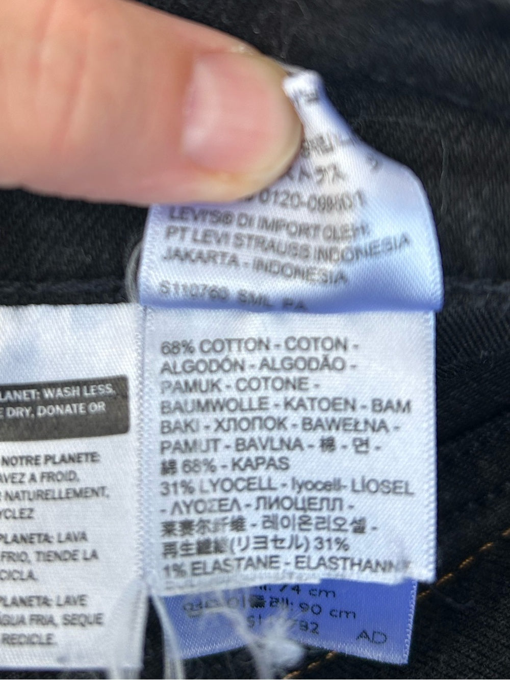 Levi’s 510 black jeans, size W29/L30