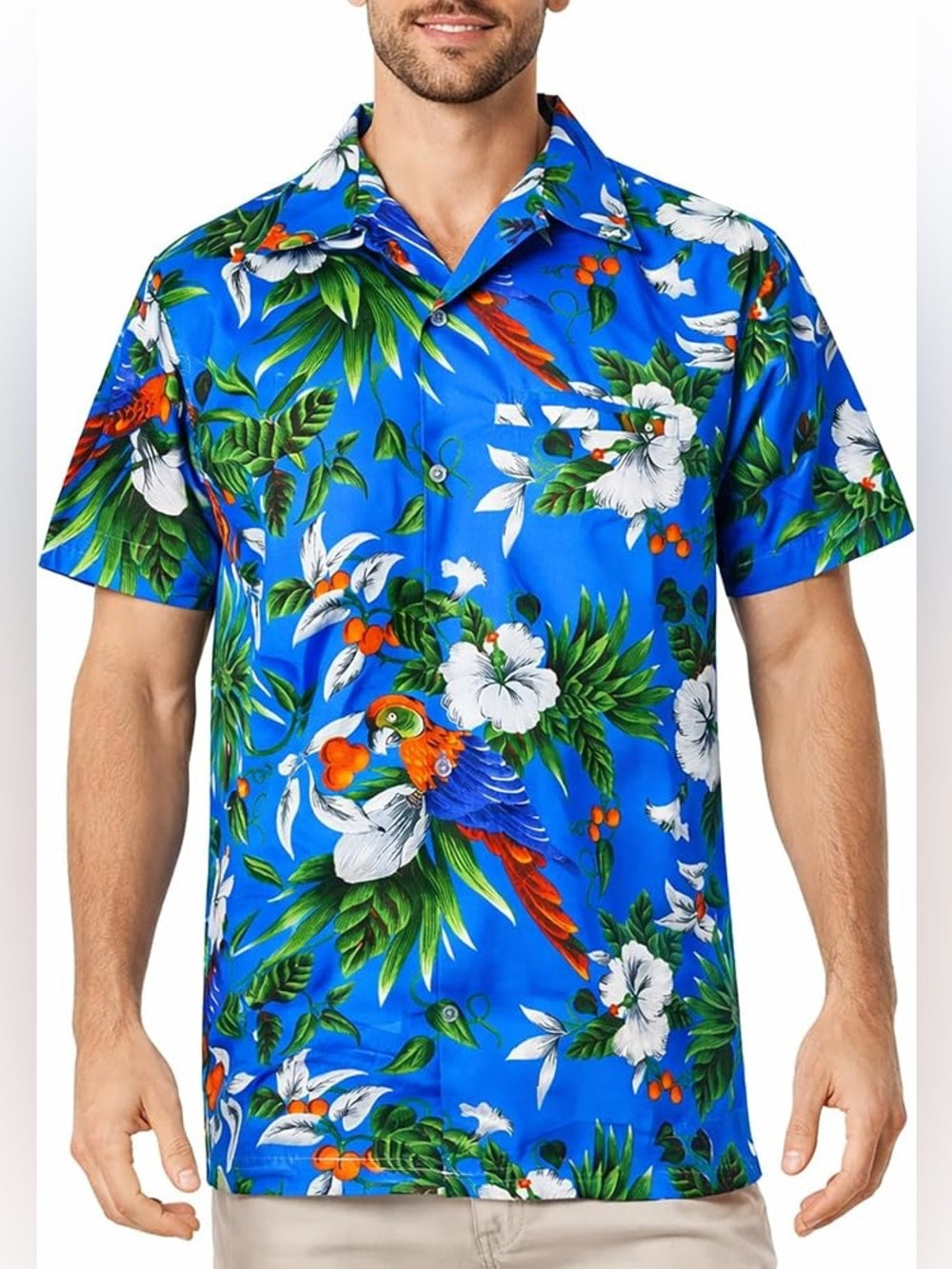 King Kamchatka Hawaiian Parrot Shirt, size 2X