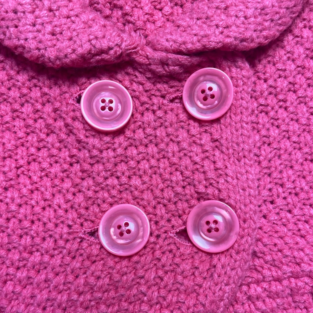 Petit Lem Pink Cable Knit Granny Cardigan, size 6