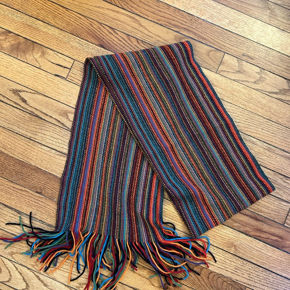 Johnston’s striped Scottish Wool Scarf