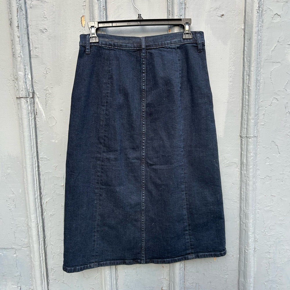 Gap Side Snap Midi Denim Skirt, size 27