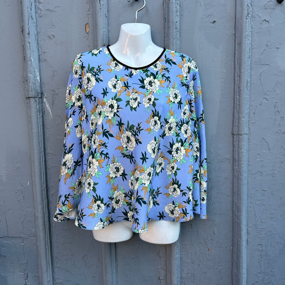 Floral Smythe Bardot Blouse, Size Medium