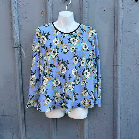 Floral Smythe Bardot Blouse, Size Medium