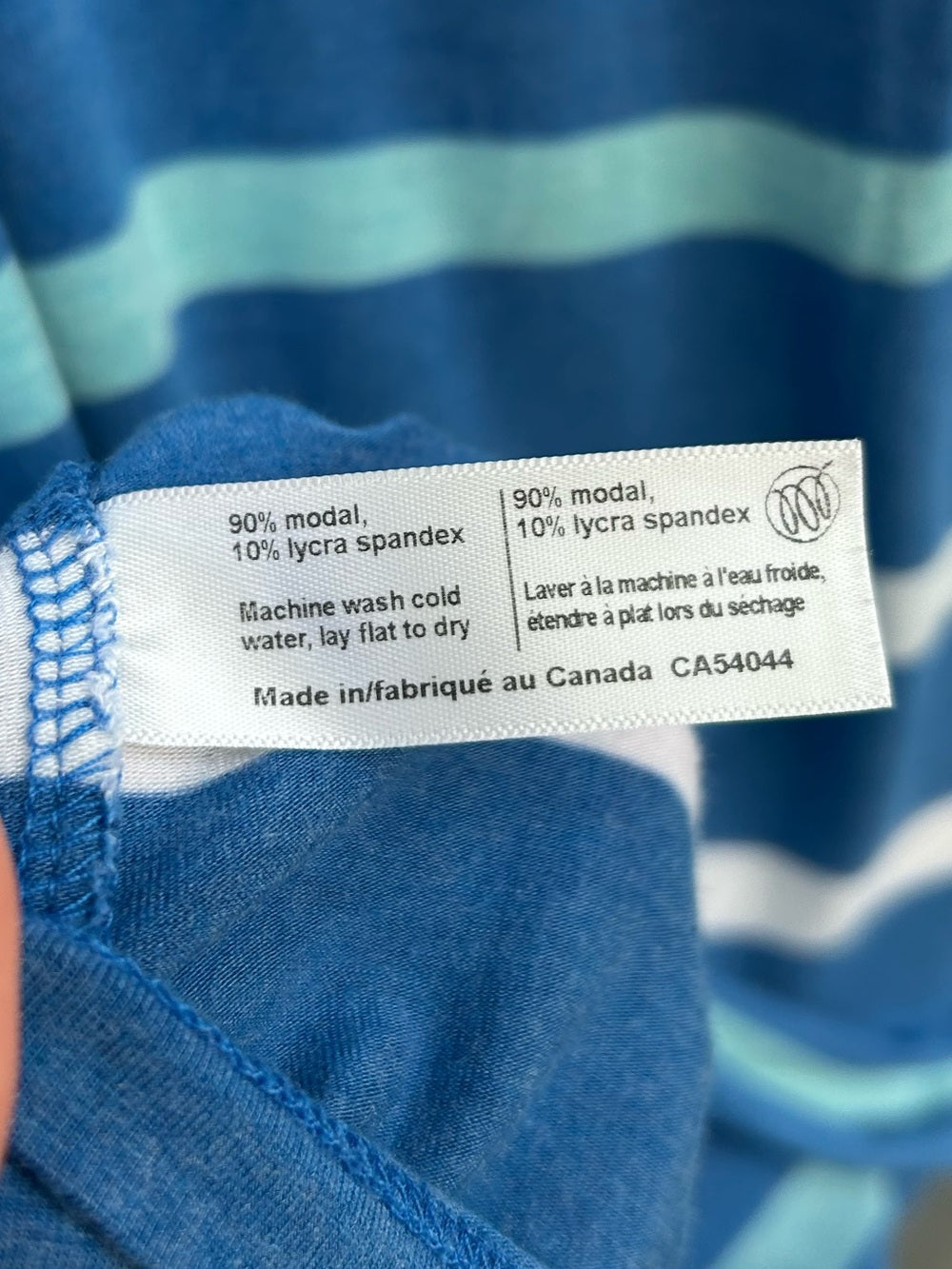 Miik Sia Blue Striped Modal Jersey Tunic, size M