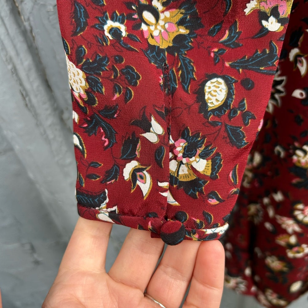 Veronica Beard Merlot Silk Riggins Dress, size 0