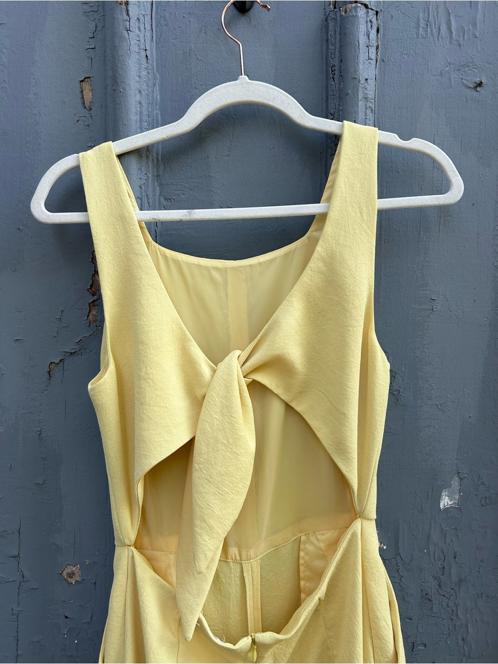 Wilfred Yellow Tie Back Ecoulement Jumpsuit, size S