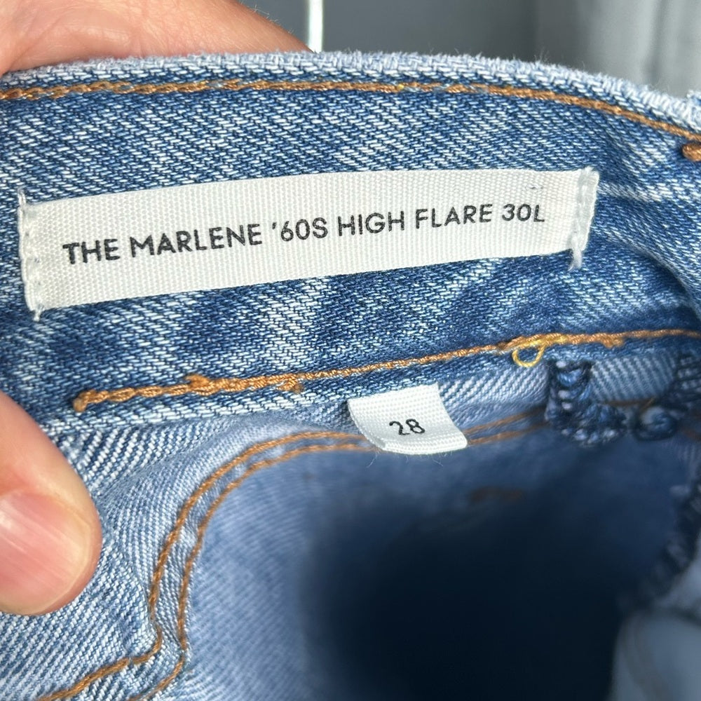 Denim Forum The Marlene 60s High Rise Flare size 28