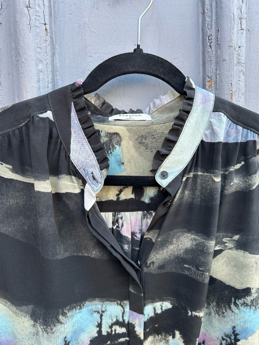 Babaton frill collar blouse, size M