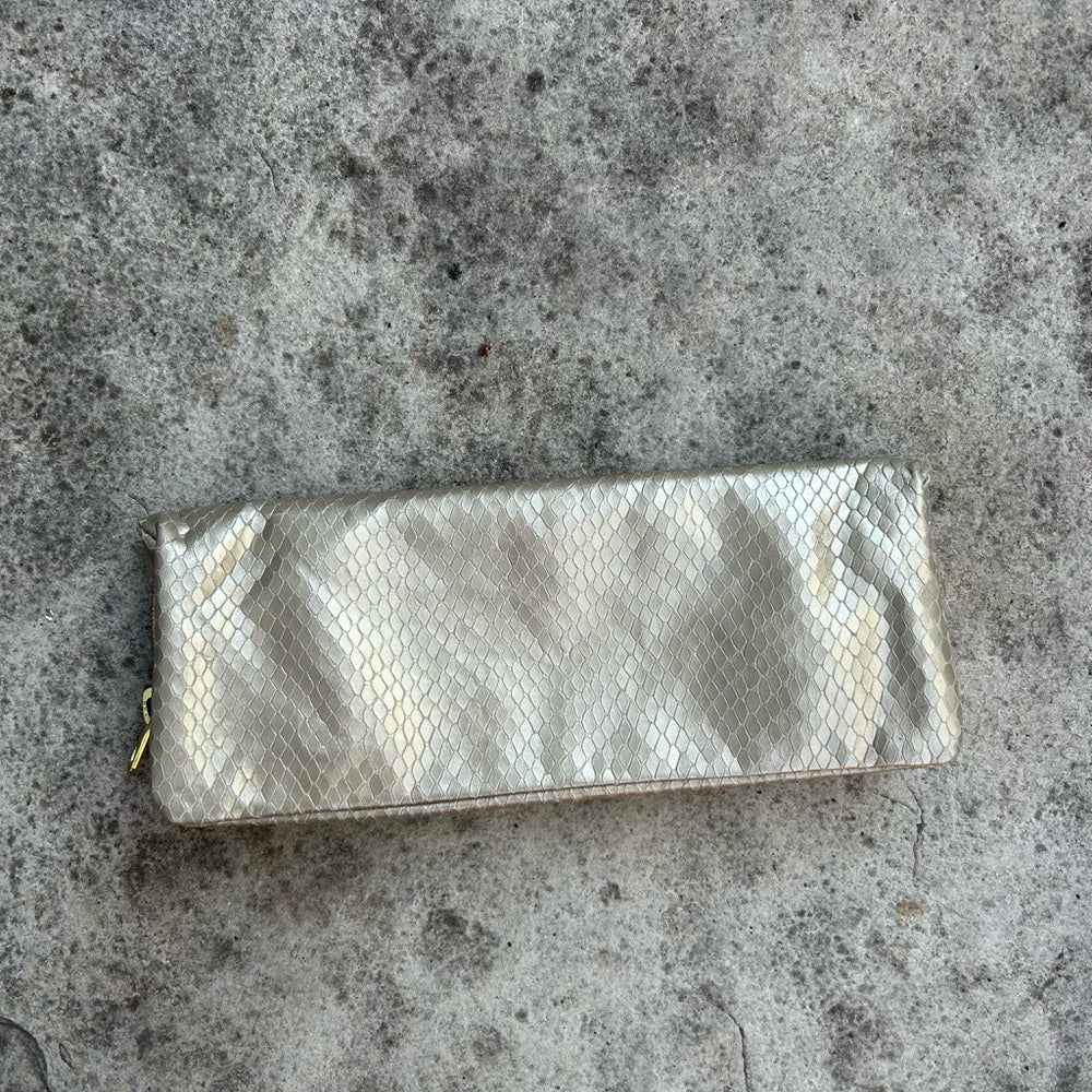 Brunswick & Co Gold Snakeskin Avenue Clutch, 12″ x 9″