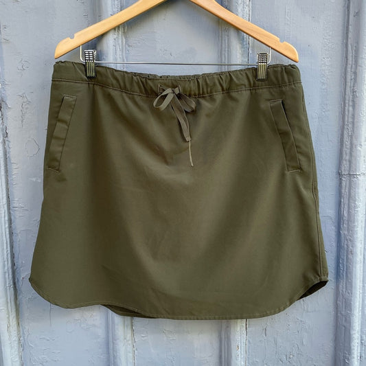 Riders by Lee Indigo Khaki Green Utility Skirt, size 16