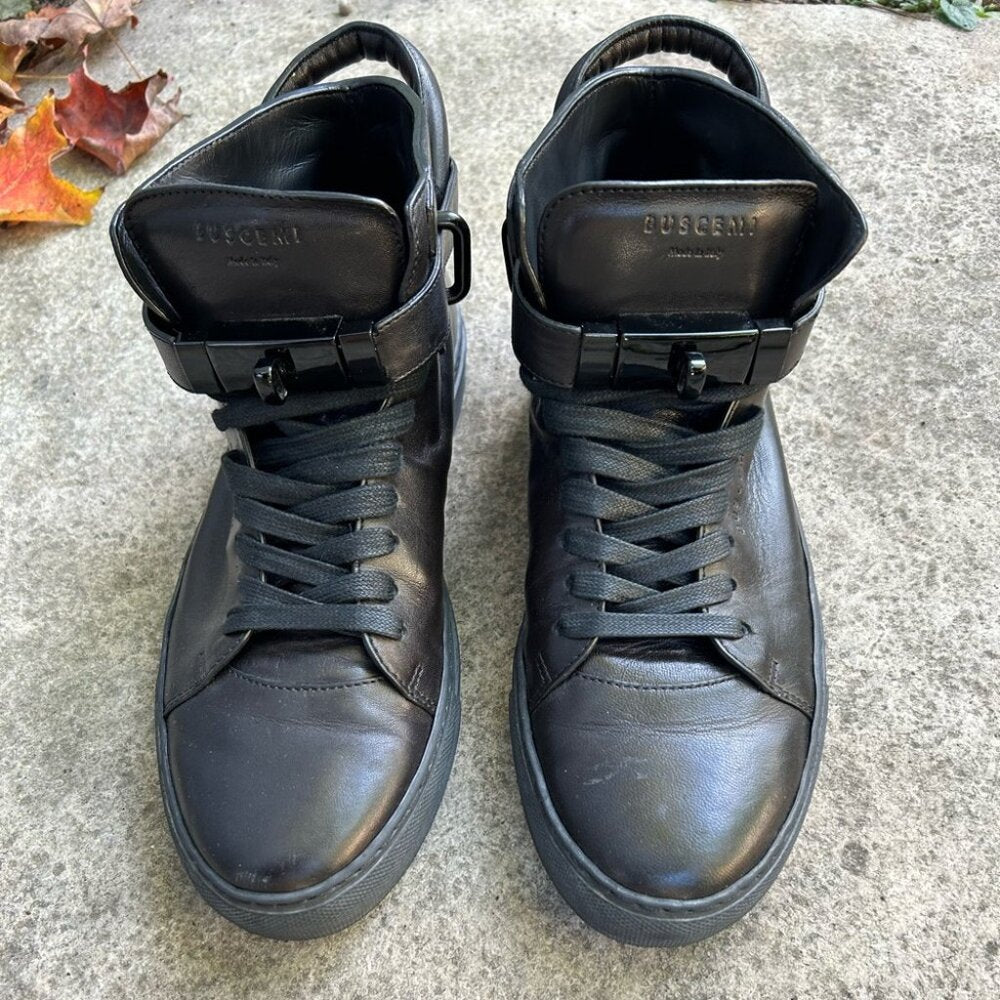 Buscemi Matte Black 100mm sneakers, size 41