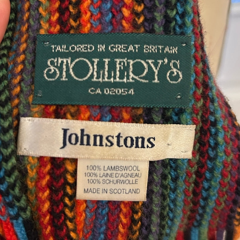 Johnston’s striped Scottish Wool Scarf