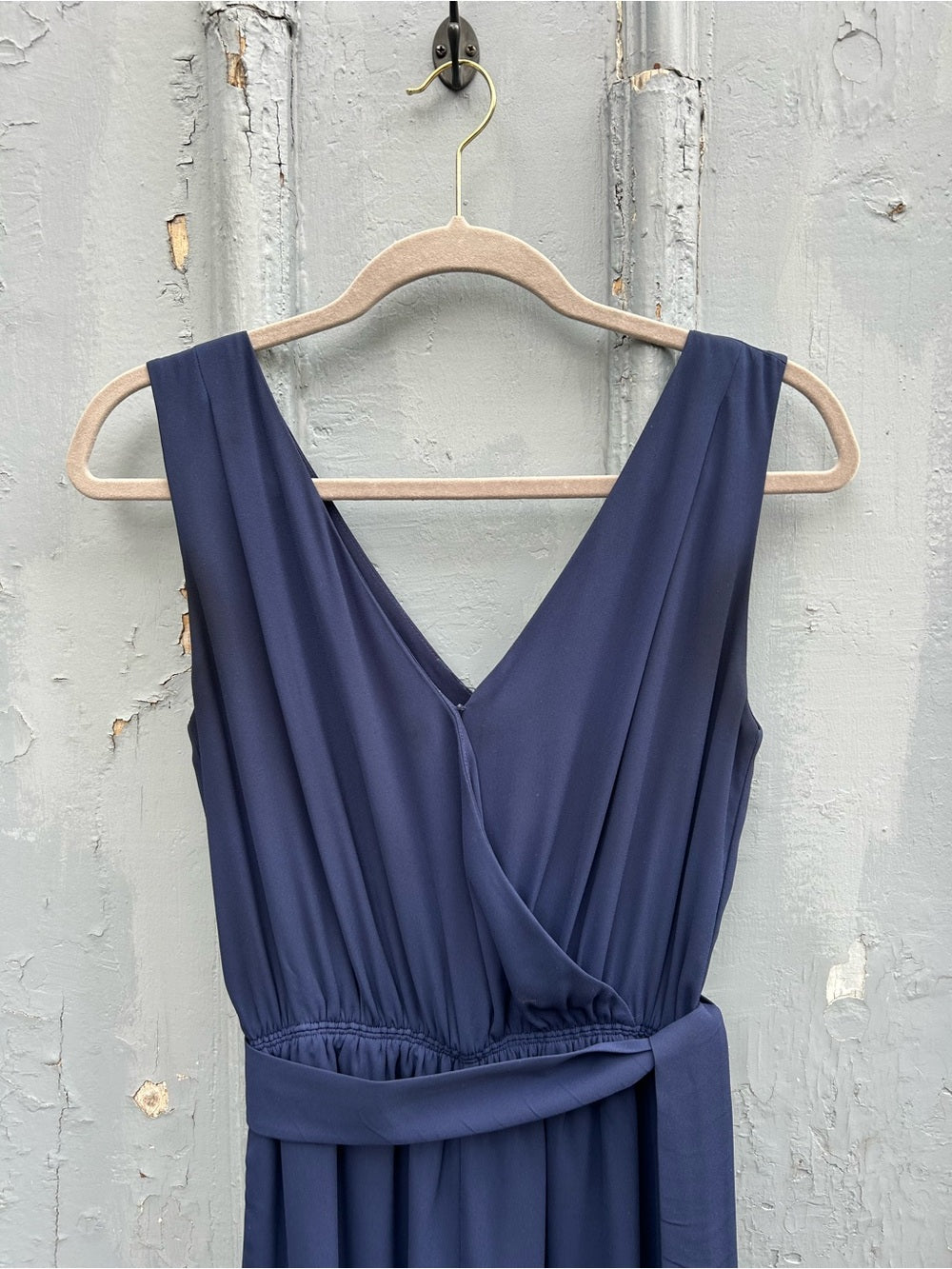 Babaton Navy Maximillian Crisscross Jumpsuit, size XS