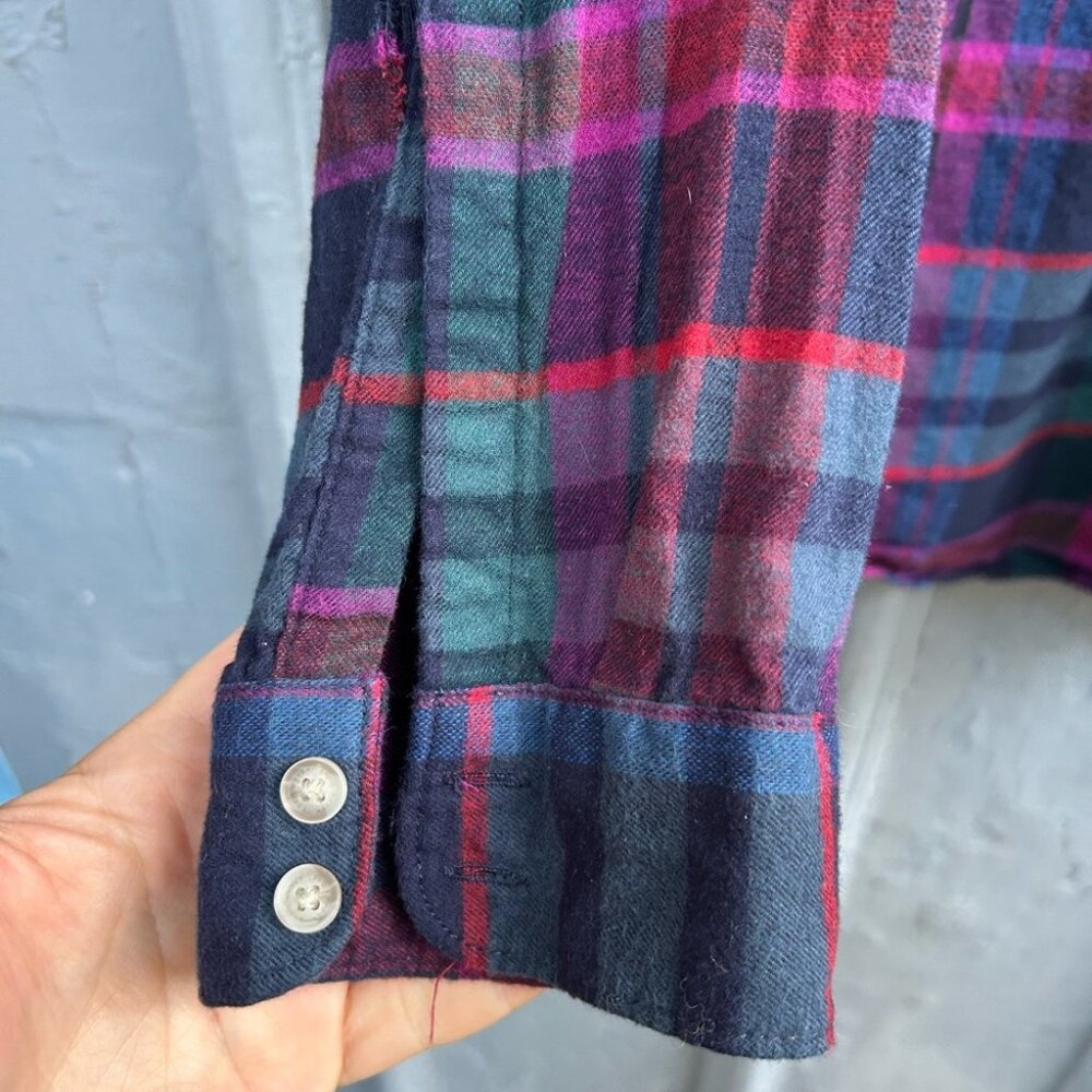 Eddie Bauer Plaid Flannel button down, size M