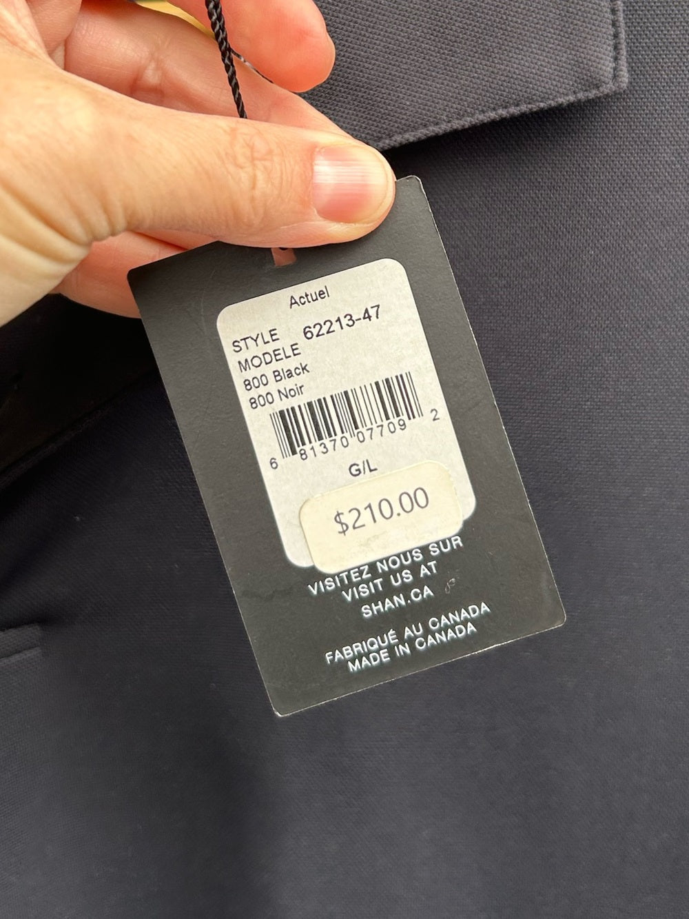Shan Actuel Polo, black, BNWT, size L