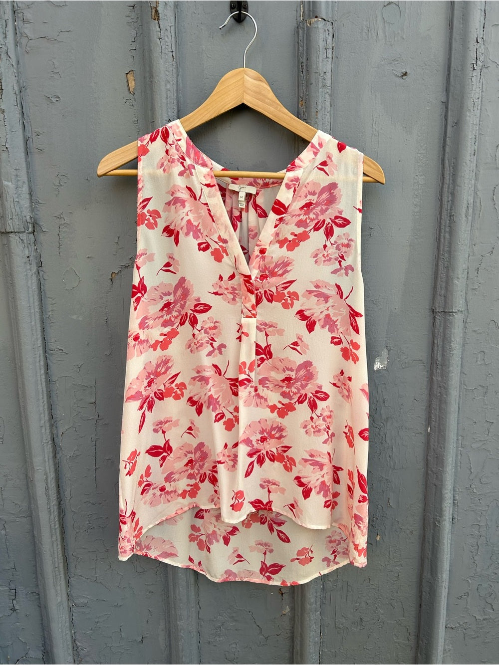 Joie Pink Floral Aruba Silk Tank, size M