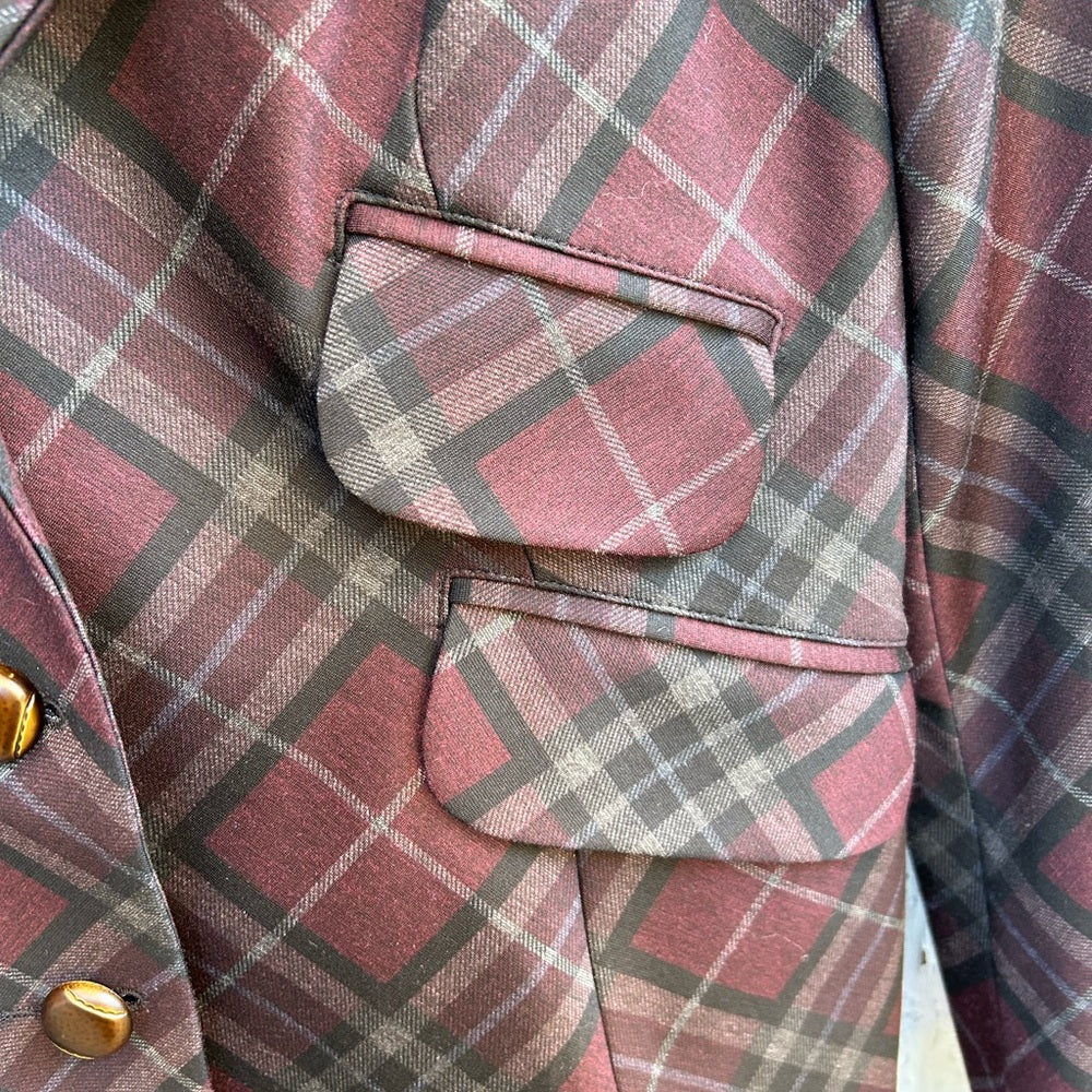 Dotty Canadian Designed & Made “The Plaid Blazer”, size Large