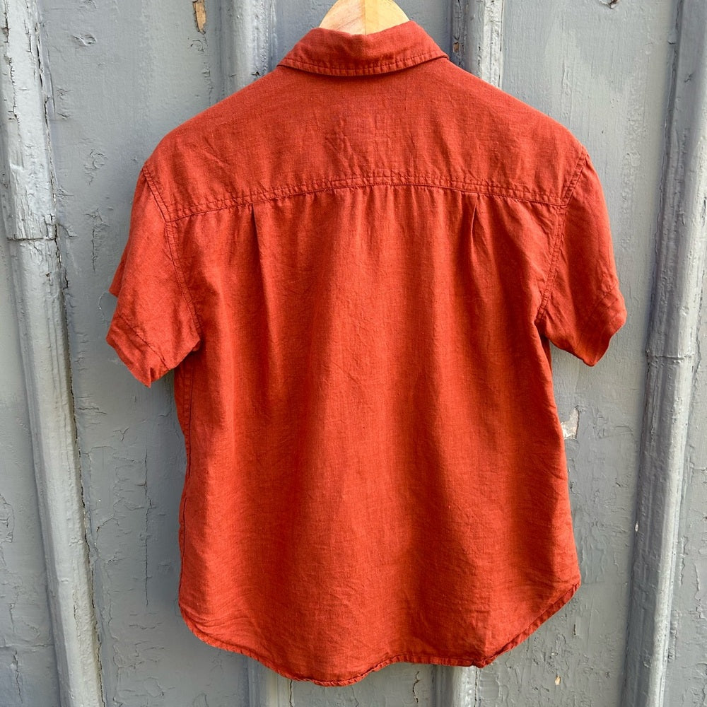 Power of my People Rust Wayward Fit Ss button up shirt, size xxs
