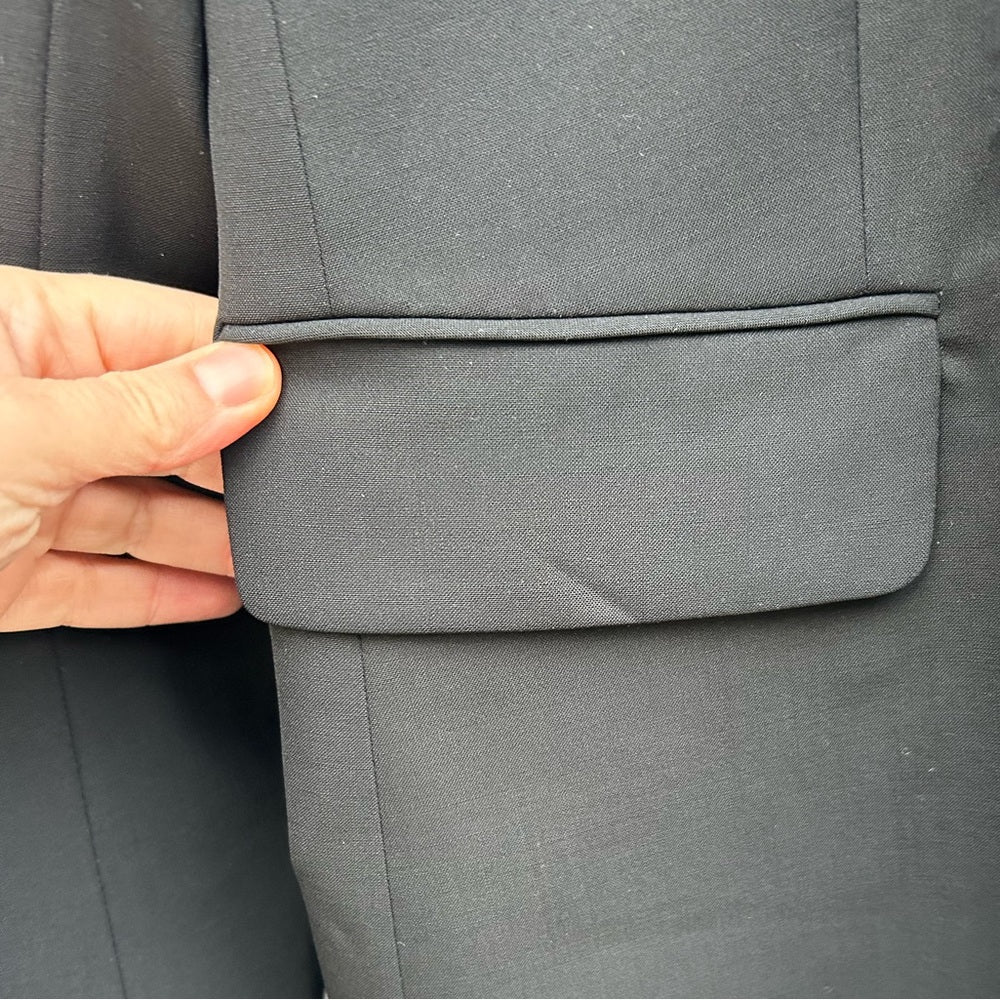 Veronica Beard Black Wool Dickey Blazer, size 6