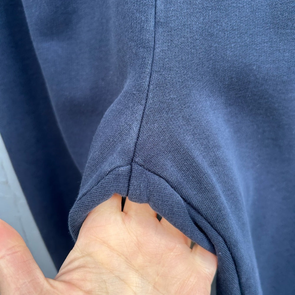 TNA Navy Cozy Fleece Boyfriend Sweatpants, size M