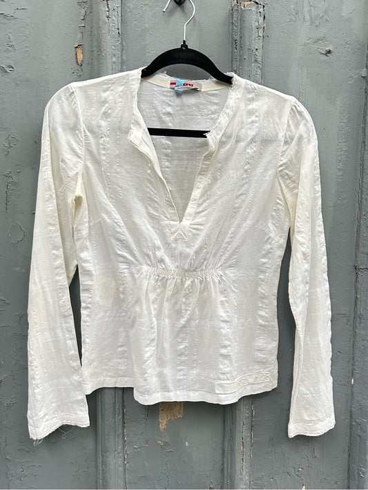 Prada Cotton Linen Blouse, size 40 (size 4/6)