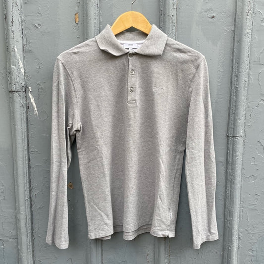 Hugo Boss Grey Polo Long Sleeve top, size 16 years old (Men’s Small)