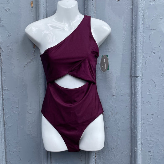 Simons BNWT Merlot one piece cut out bathing suit, medium