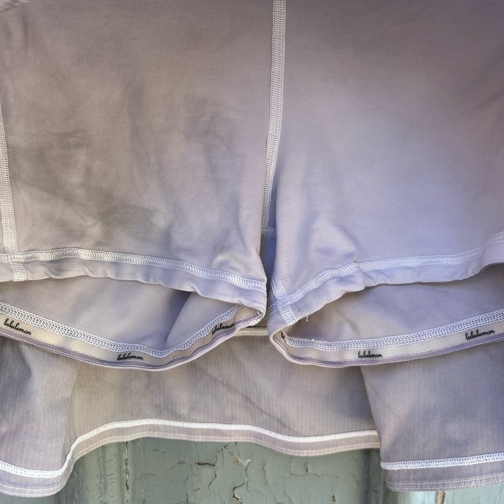 Lululemon lilac tye dye Pace Rival Skirt, size 10