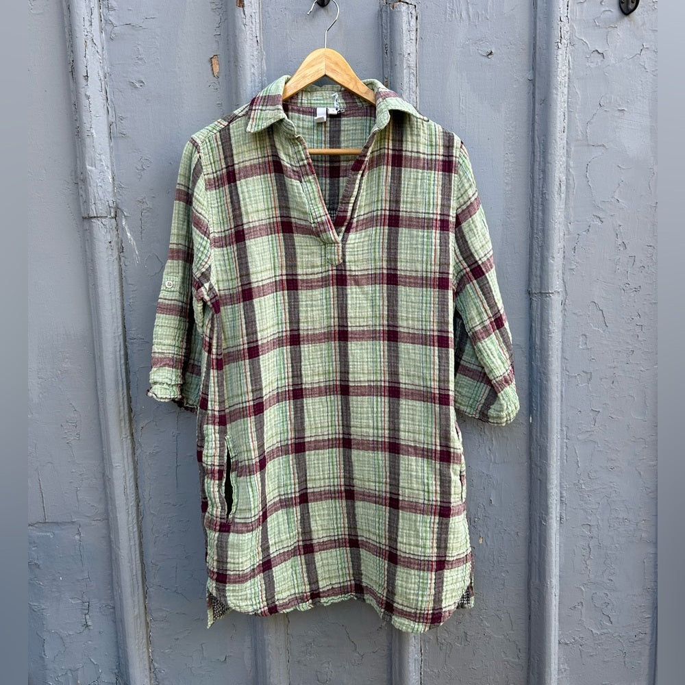 Elan Plaid Tunic Dress, Small