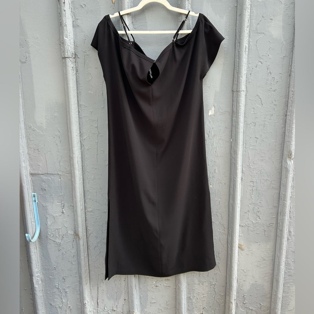 T by Alexander Black Wang Midi shift dress with side slit, size 4