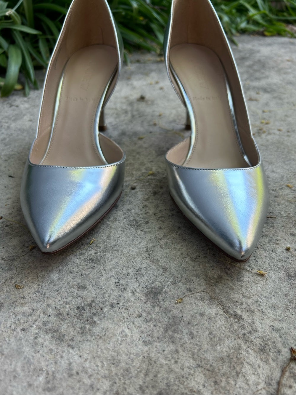 J. Crew Valentina Metallic Silver pumps, BNIB, size 7.5