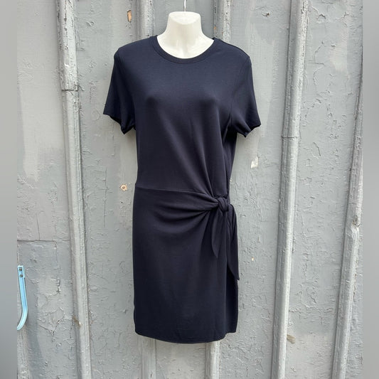 Kit & Ace Navy Tie Brushed dress, size M