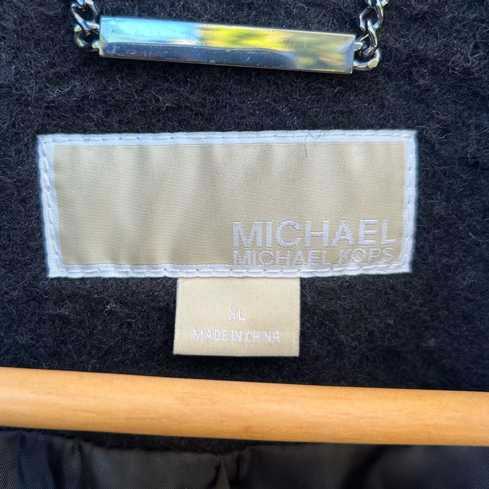 Michael Michael Kors Red Plaid Wool blend Jacket, size XL