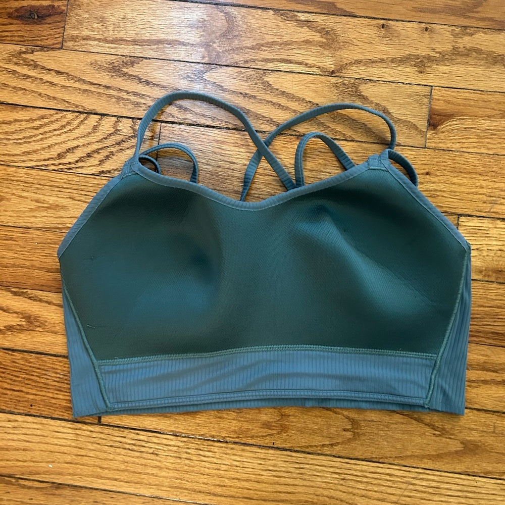 Lululemon Like a Cloud Ribbed Longline Bra B/C Cup - Medium Forest