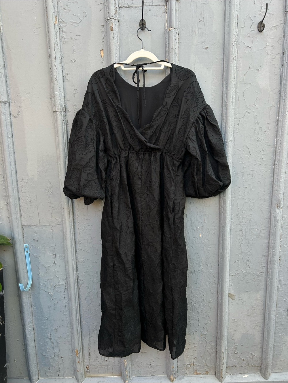 Kiki Vargas X Target Black Embroidered Puff Sleeve Dress, Small