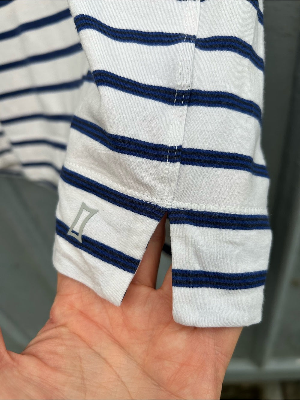 Kit & Ace Back to Front Striped Tee , size L