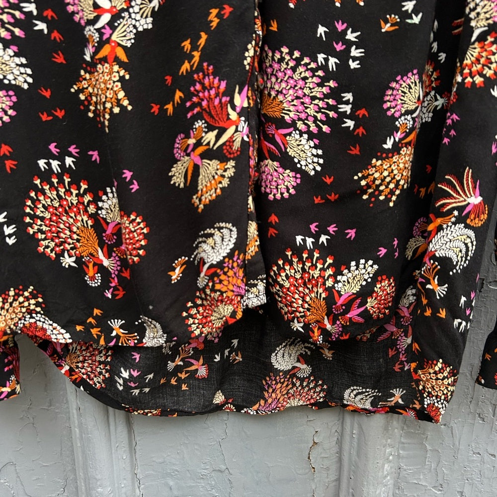 Anthropologie 52 Conversations “Fly the Coop” button-down top, size 6
