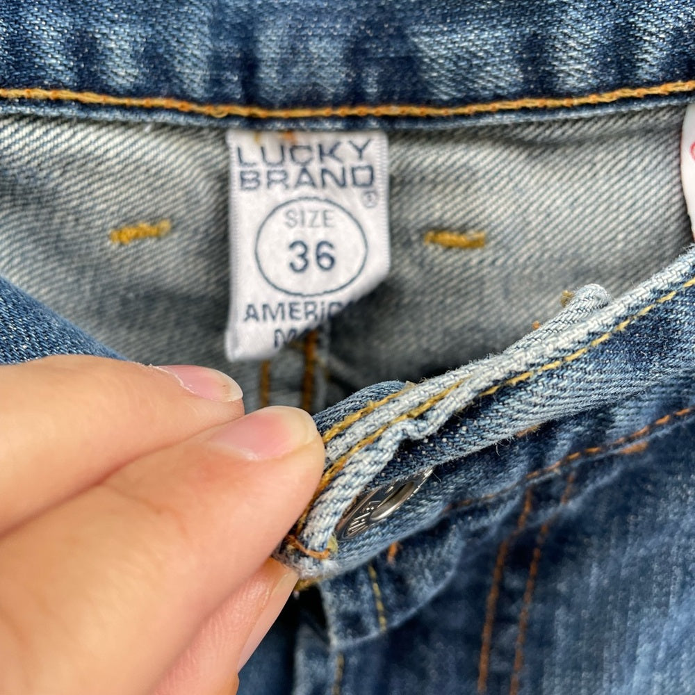 Lucky Brand 10E Straight Leg Denim Jeans, long length, size 36
