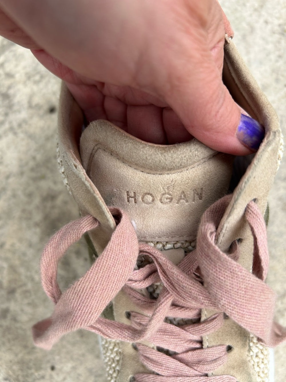 Hogan Rebel Beige Green, size 37 (US7)